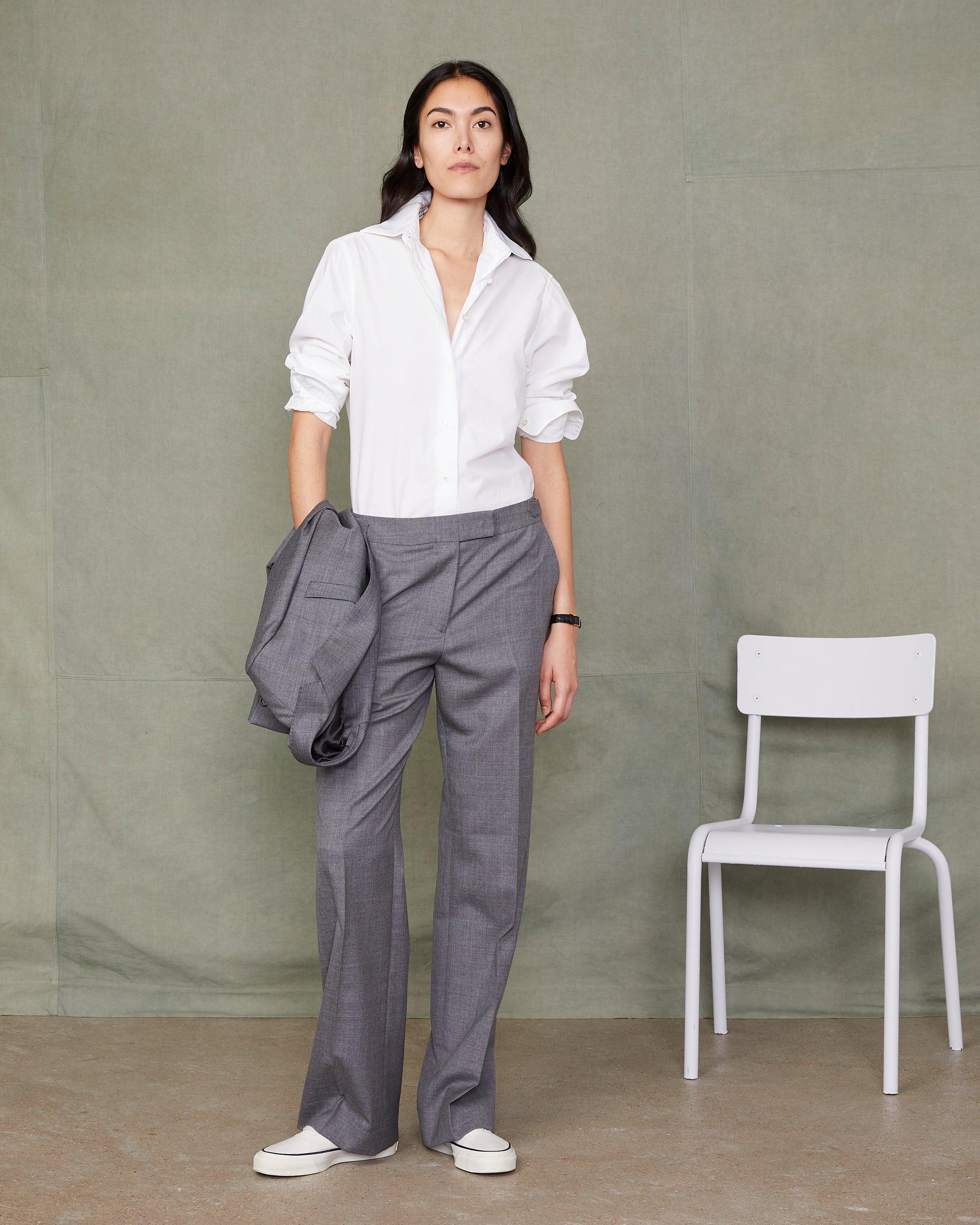 パンツ Officine Generale High-Waisted Wide Leg Pants With Double Officine Generale High-waisted Wide Leg Pants With Double