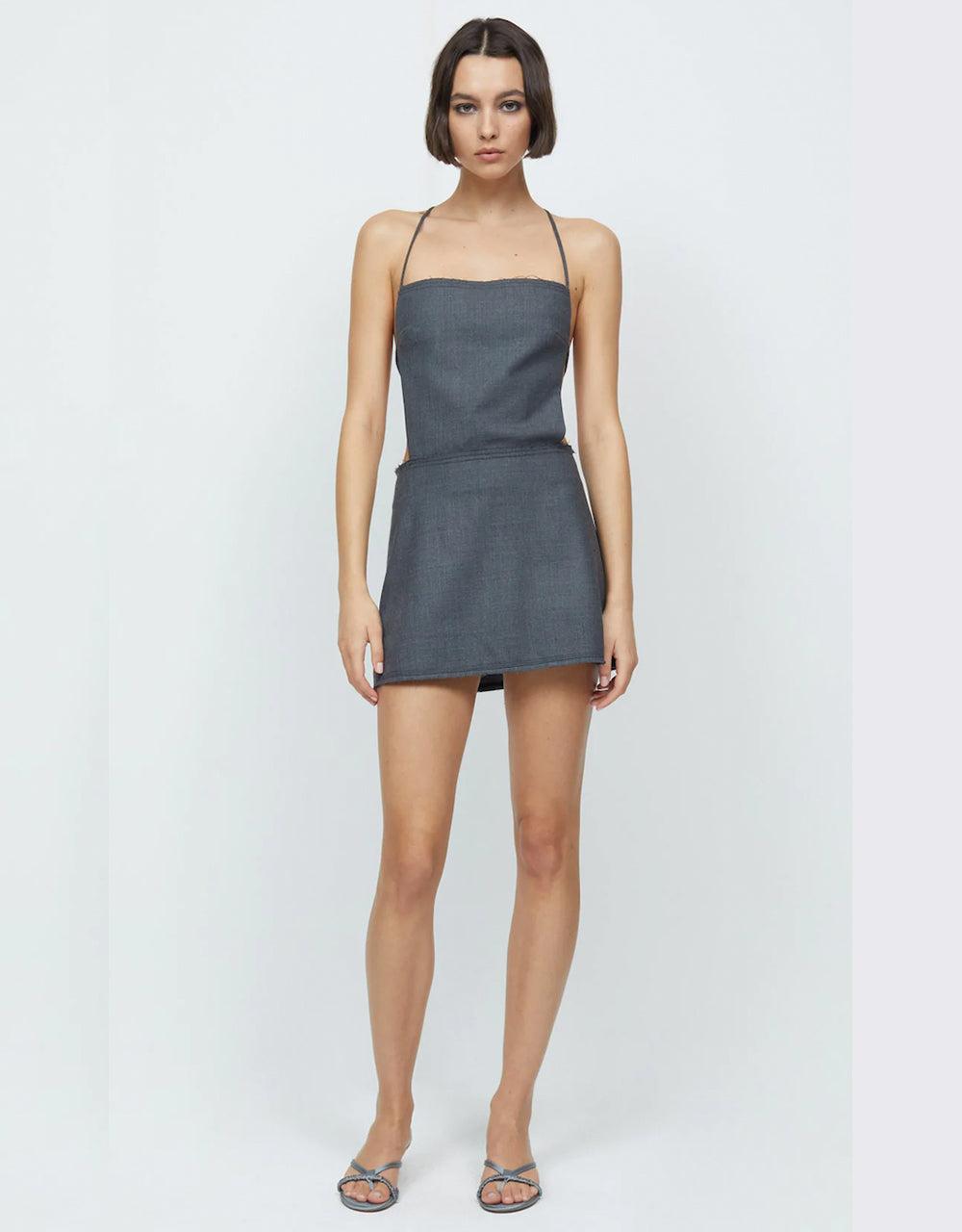 RTA Heidi Apron Mini Dress in Blue Lyst