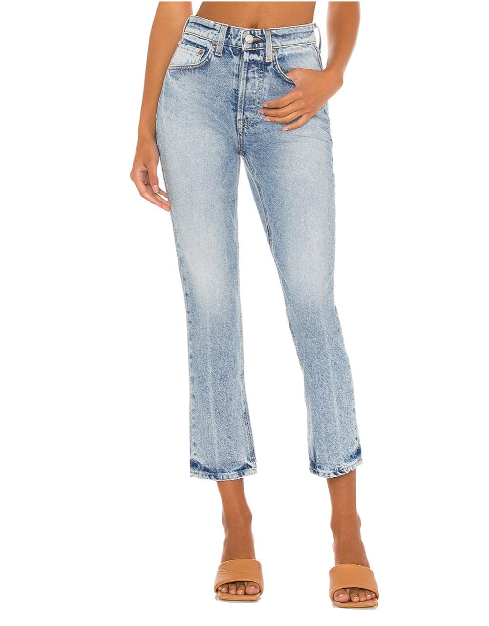 GRLFRND Cotton Karolina Jean in Blue | Lyst