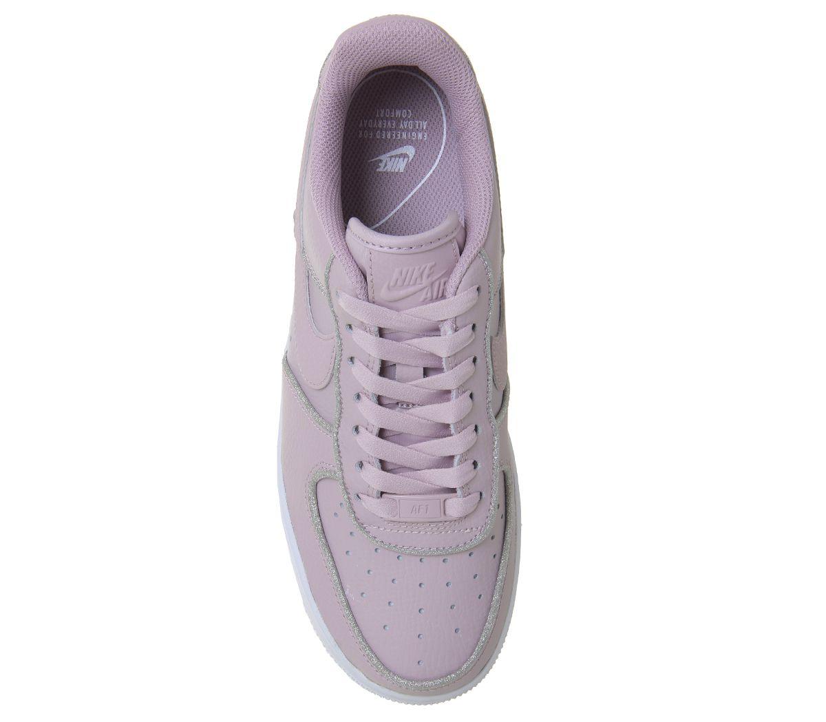 nike air force 1 07 trainers particle rose glitter