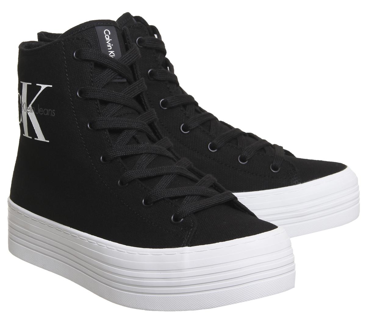 Download Calvin Klein Canvas Zabrina Hi Top Flatform Trainers in ...