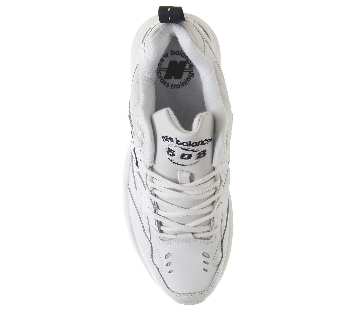 new balance 608 trainers white navy