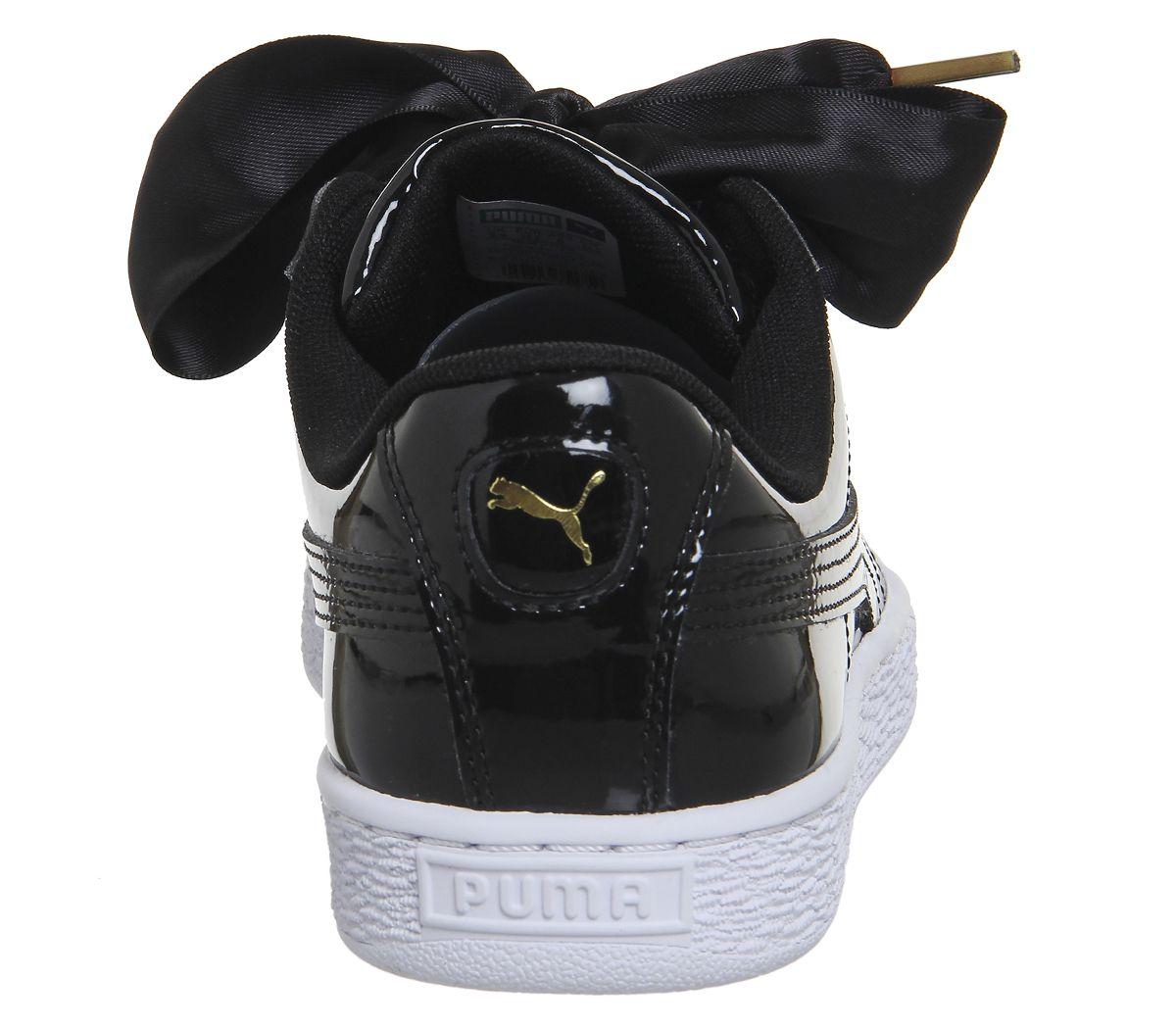black patent puma trainers