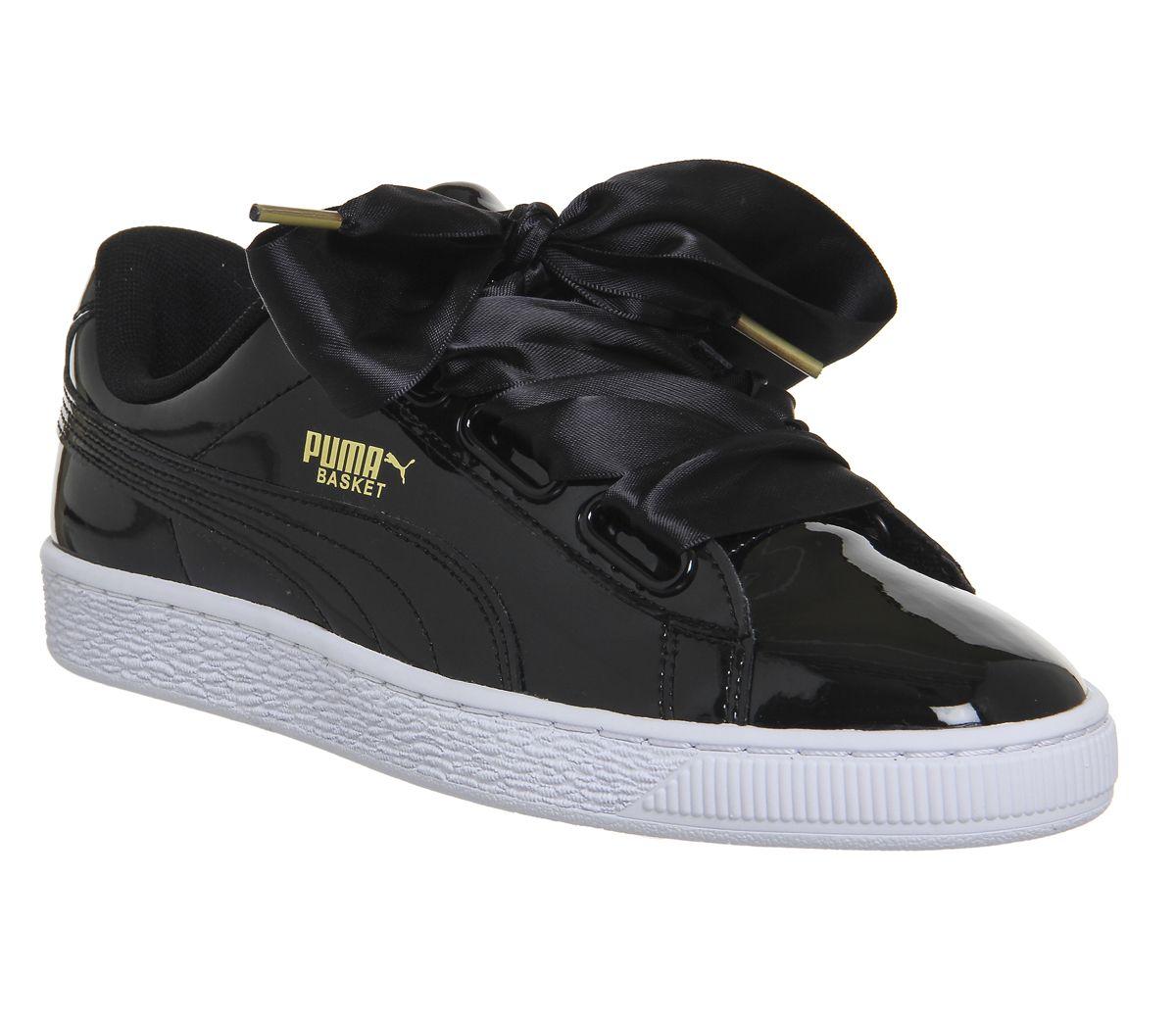 black patent puma trainers