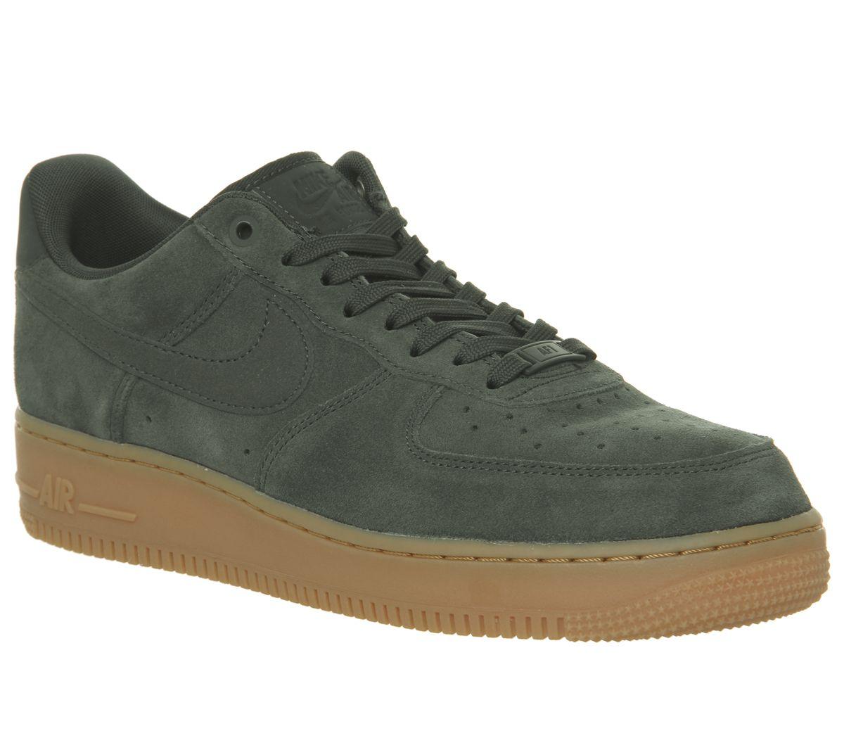 green suede nike air force 1