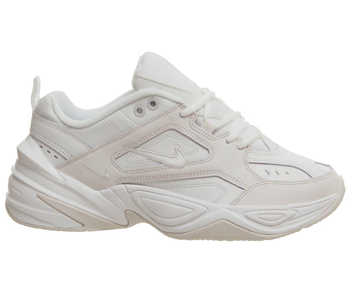 white nike tekno trainers