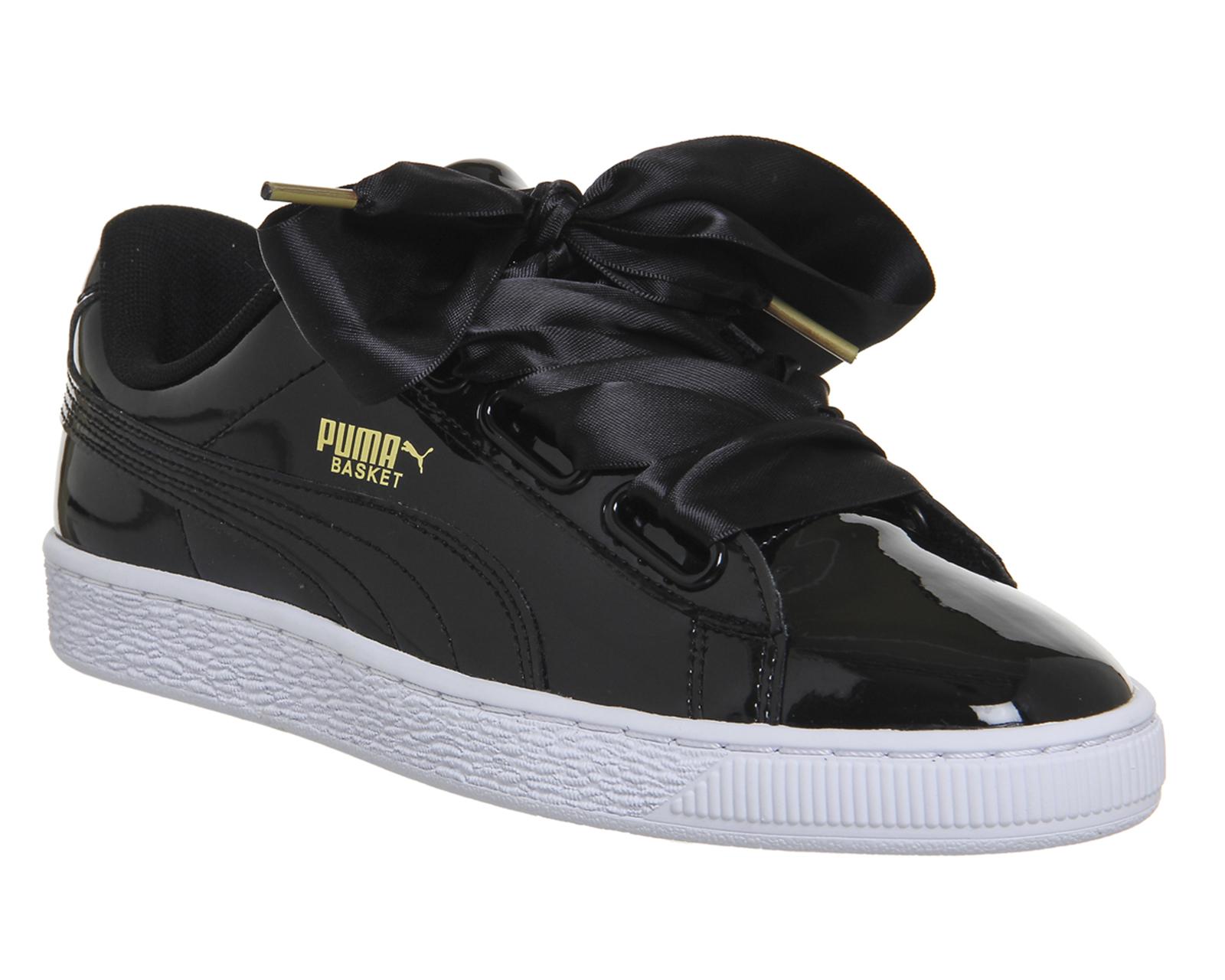 puma basket black shoes