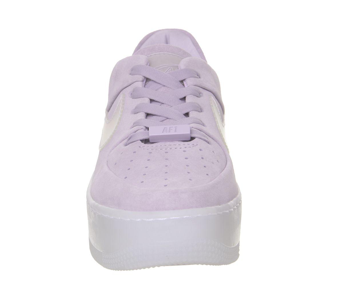 nike air force 1 sage trainers violet mist irridescent