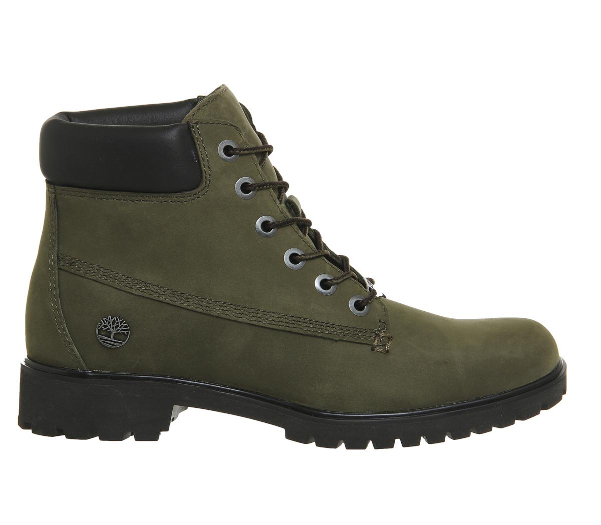 Timberland Leather Slim Premium 6 Inch Boots in Forest