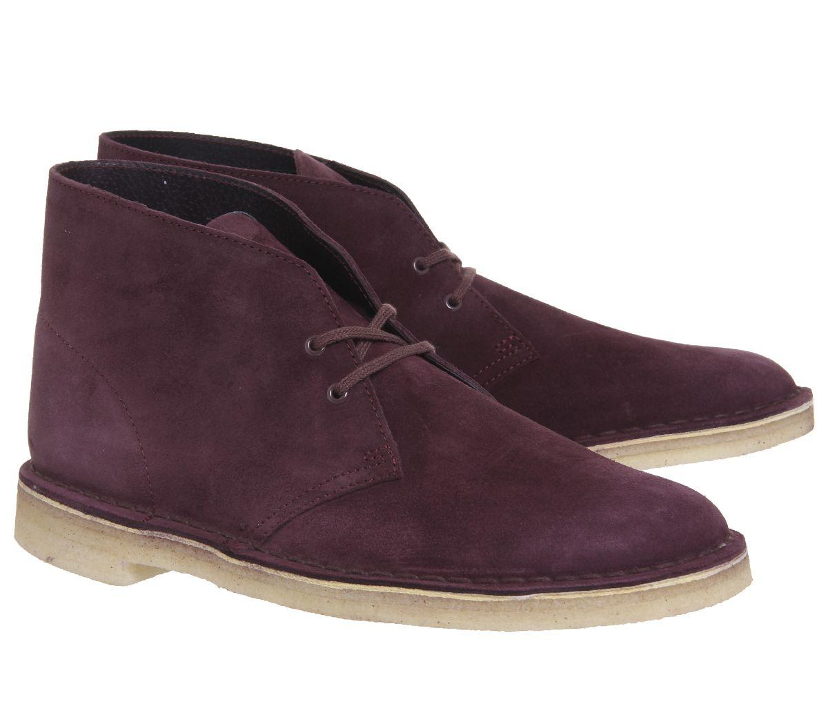 clarks desert boots bordeaux