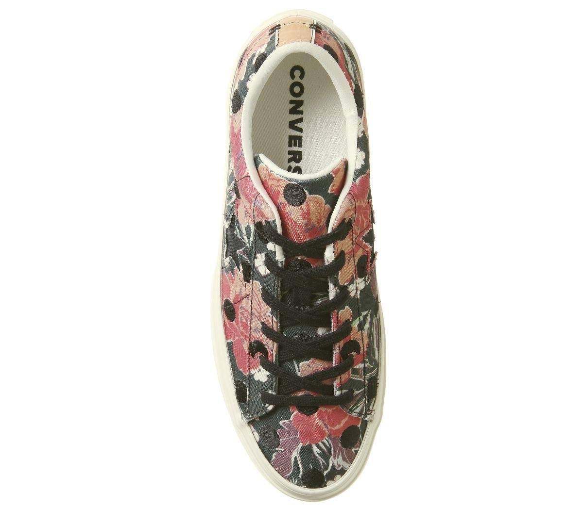 one star platform canvas star low top