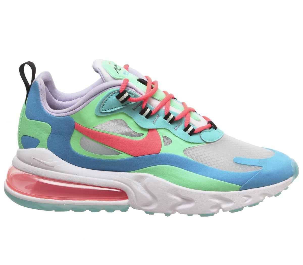 Nike Rubber Air Max 270 React Trainers In Green Save 54 Lyst