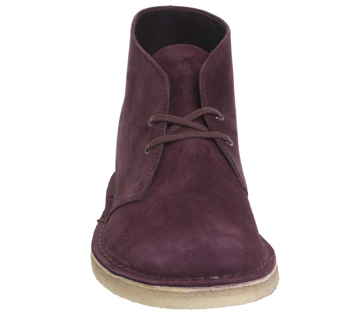 clarks desert boots bordeaux