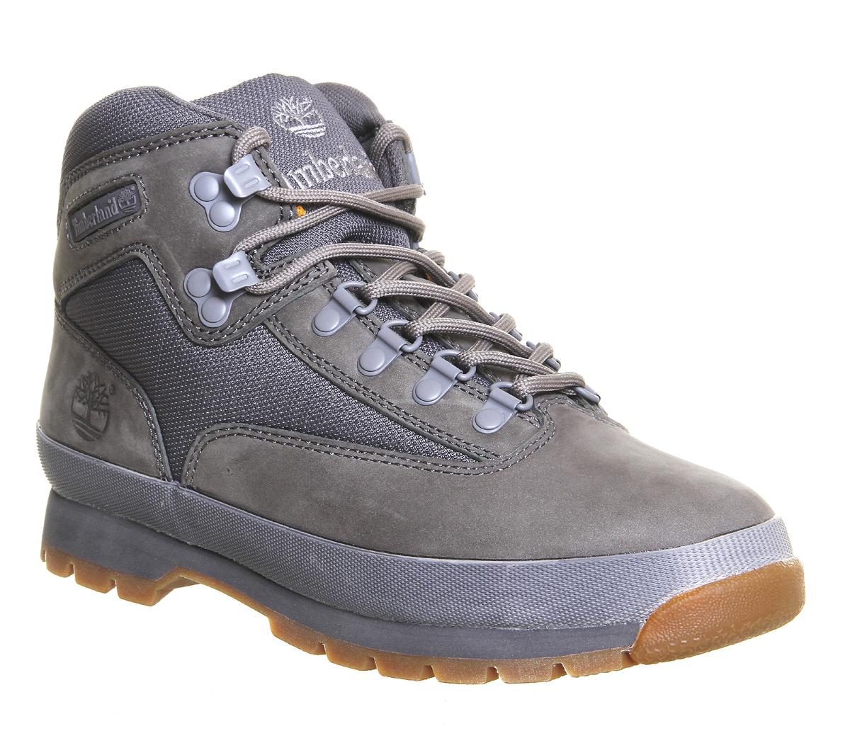 Timberland Leather Euro Hiker Boots in Grey Leather (Gray) for Men - Lyst