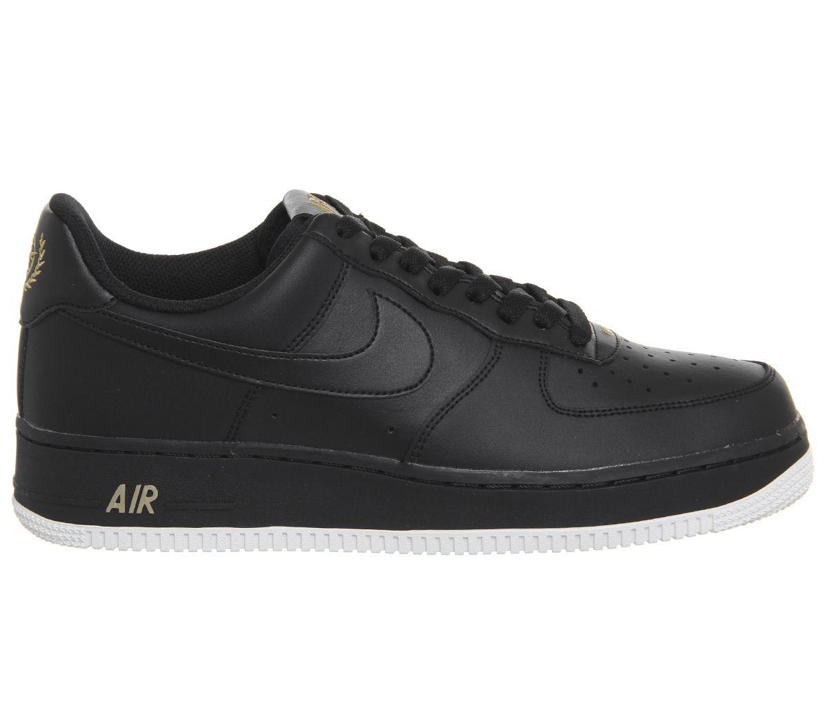 Nike Leather Air Force One M In Black Black For Men Lyst