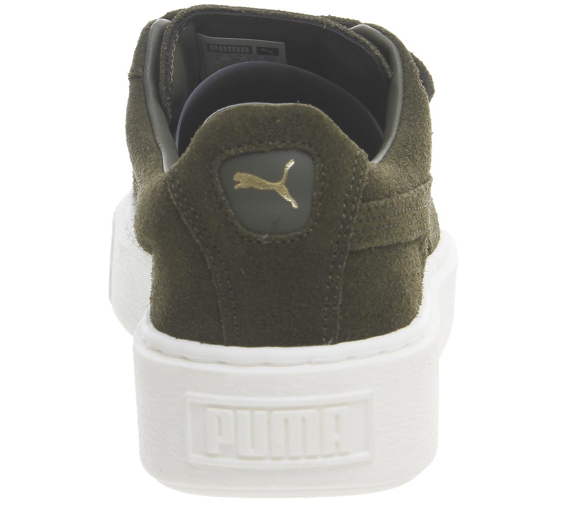 PUMA Suede Platform Velcro in Green - Lyst