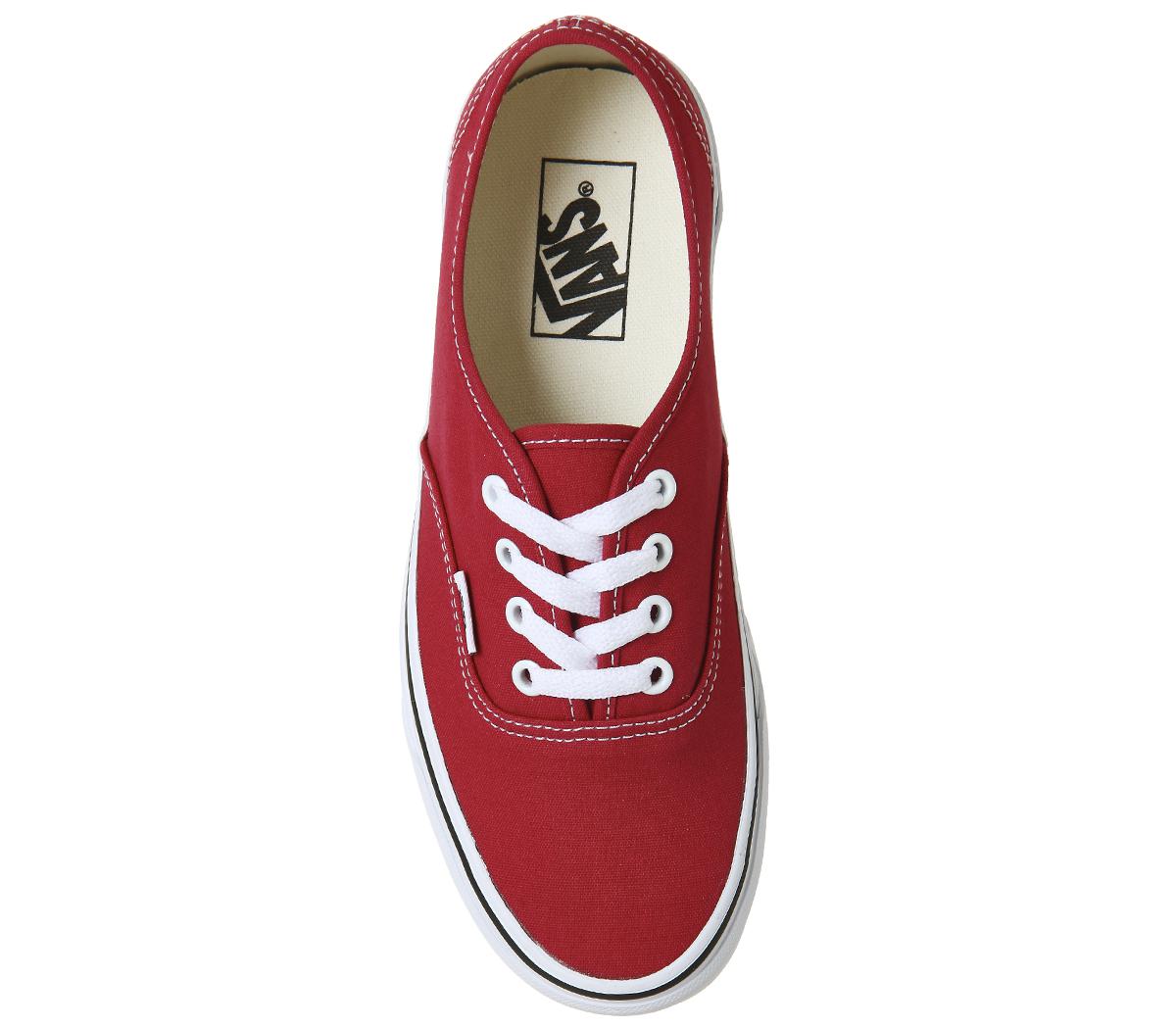 vans authentic crimson
