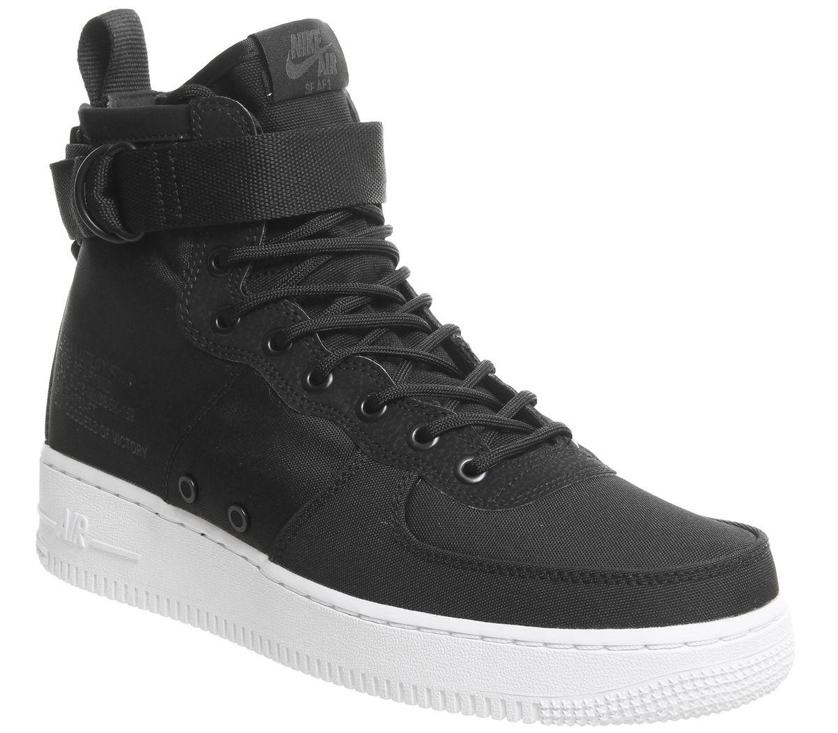 nike sf air force 1 mid black anthracite white
