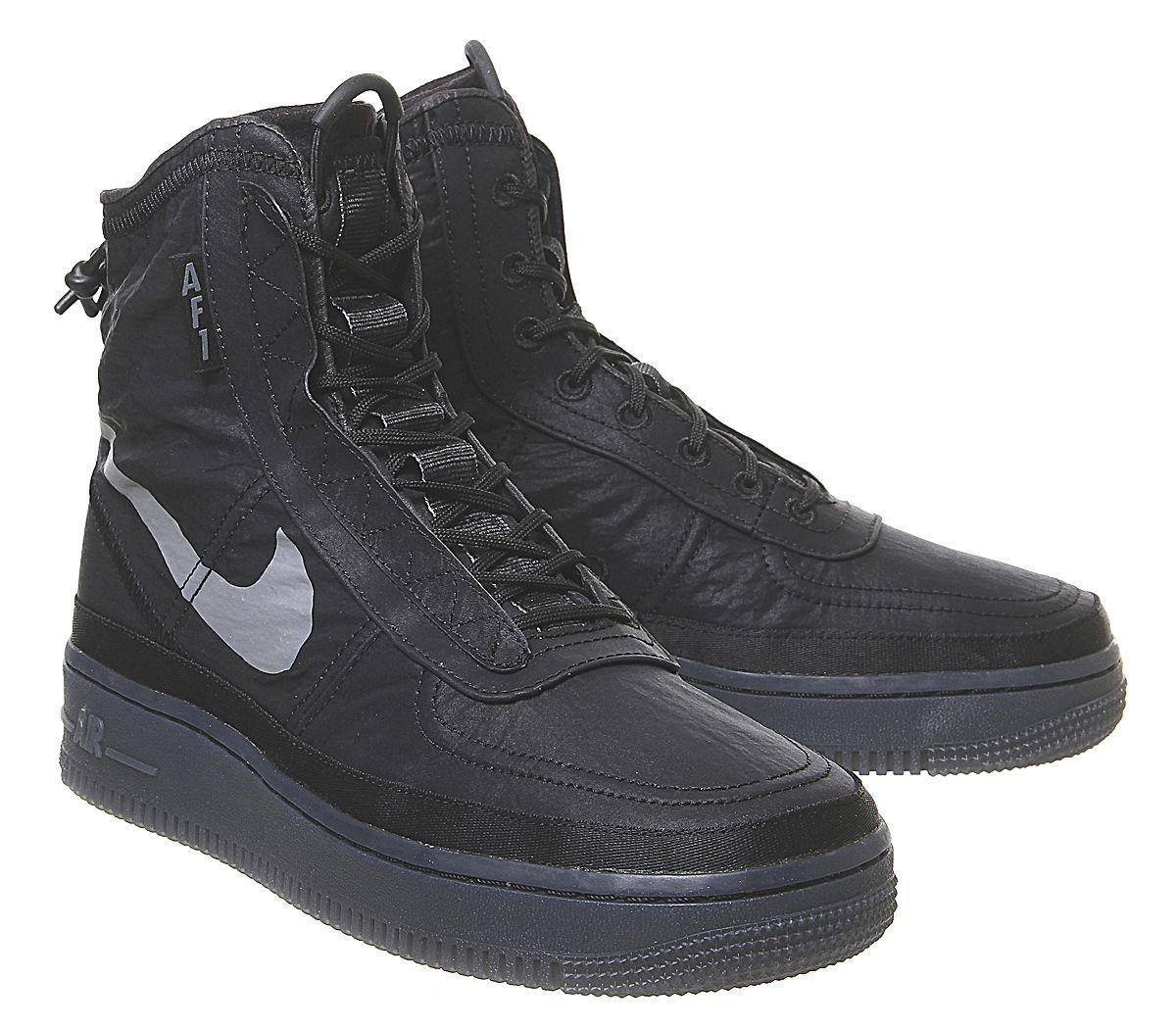 nike air force 1 shell black