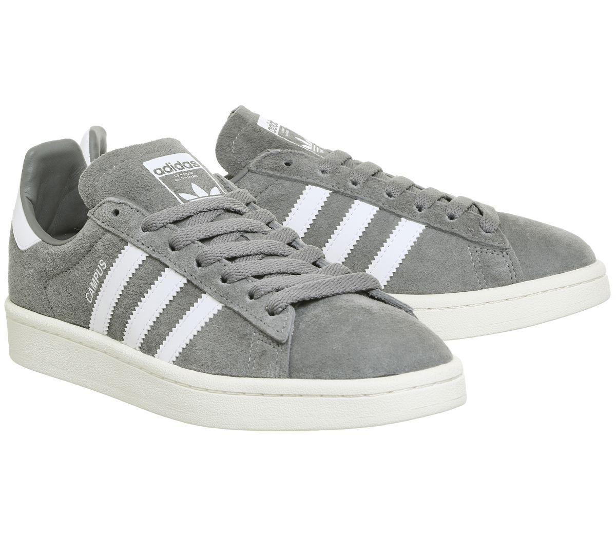 adidas Campus Suede Trainers in Grey Chalk White (Gray) - Save 84% - Lyst