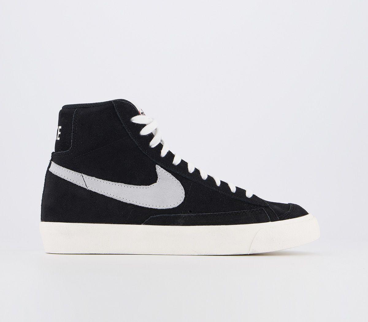 nike blazer mid black leather