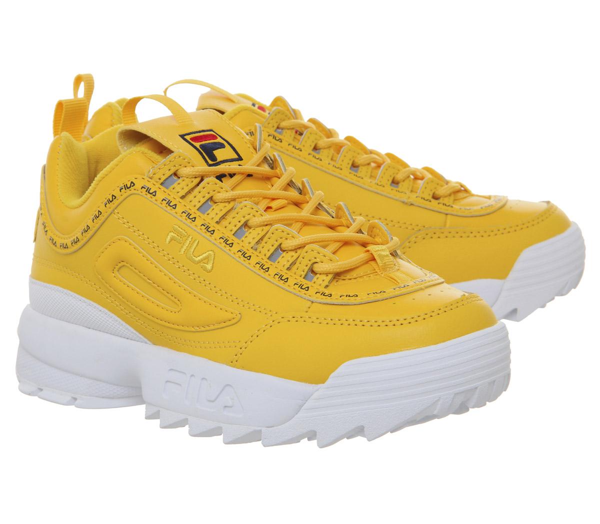 Fila yellow disruptor sales ii premium repeat trainers