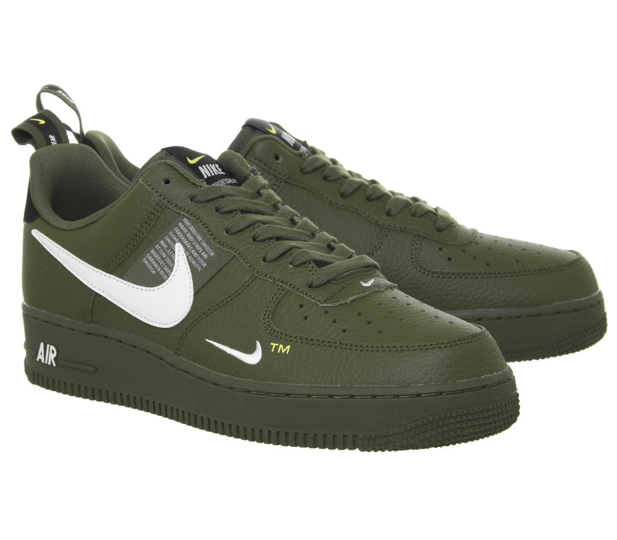 olive green air force ones mens