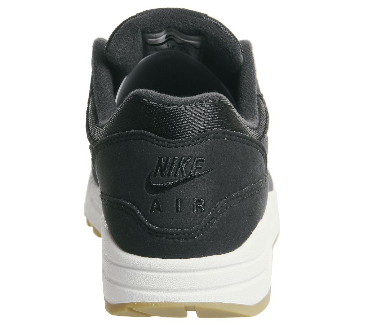 nike air max 1 trainers black gum f