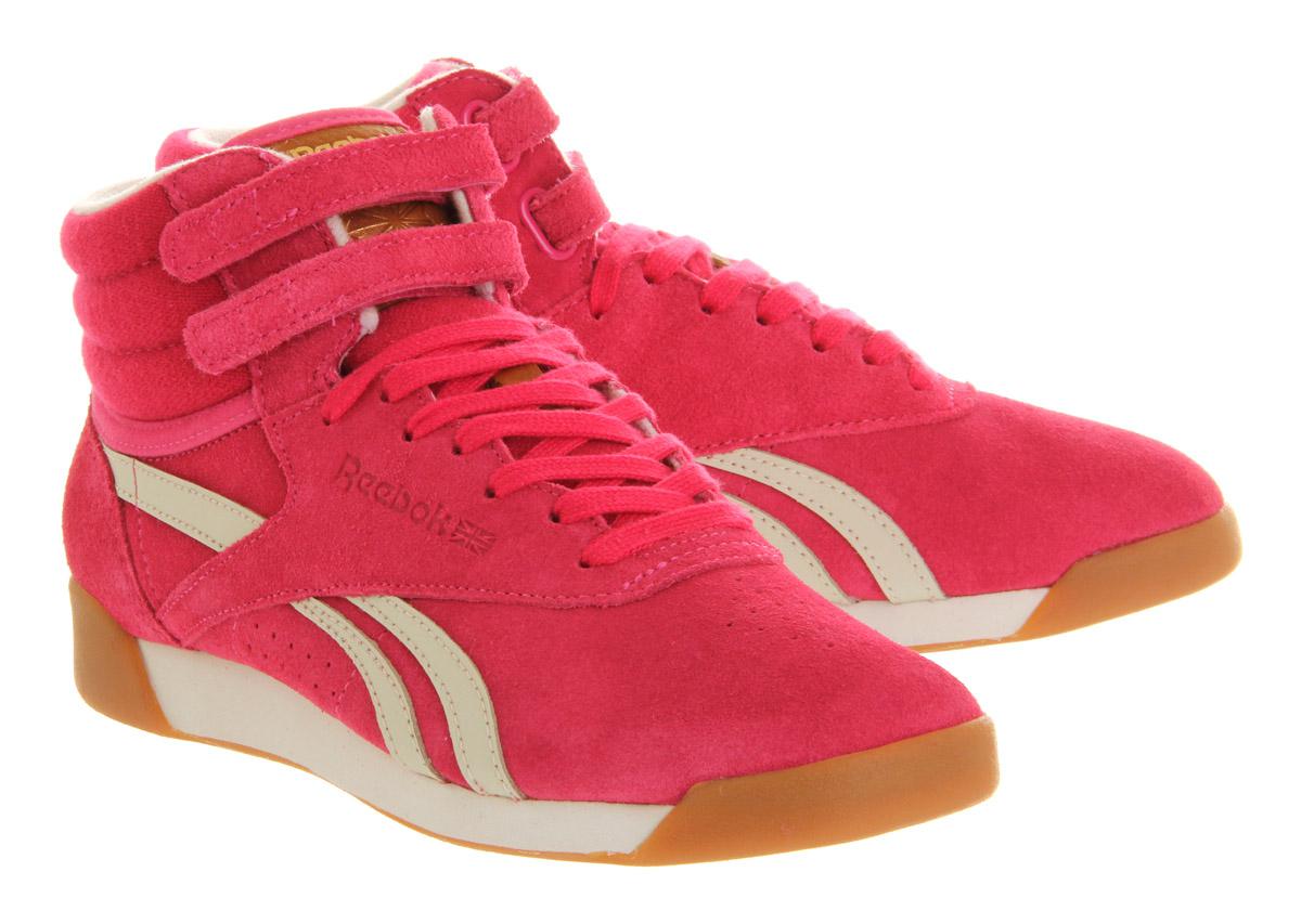 Reebok Freestyle Hi in Candy Pink Suede (Pink) - Lyst