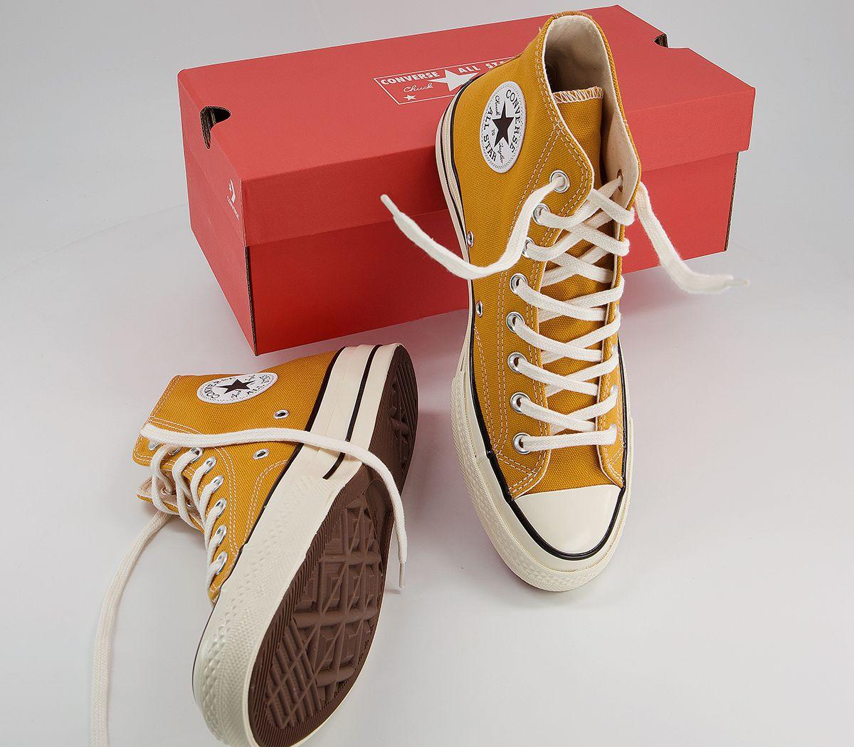 converse all star hi 70's trainers sunflower black egret