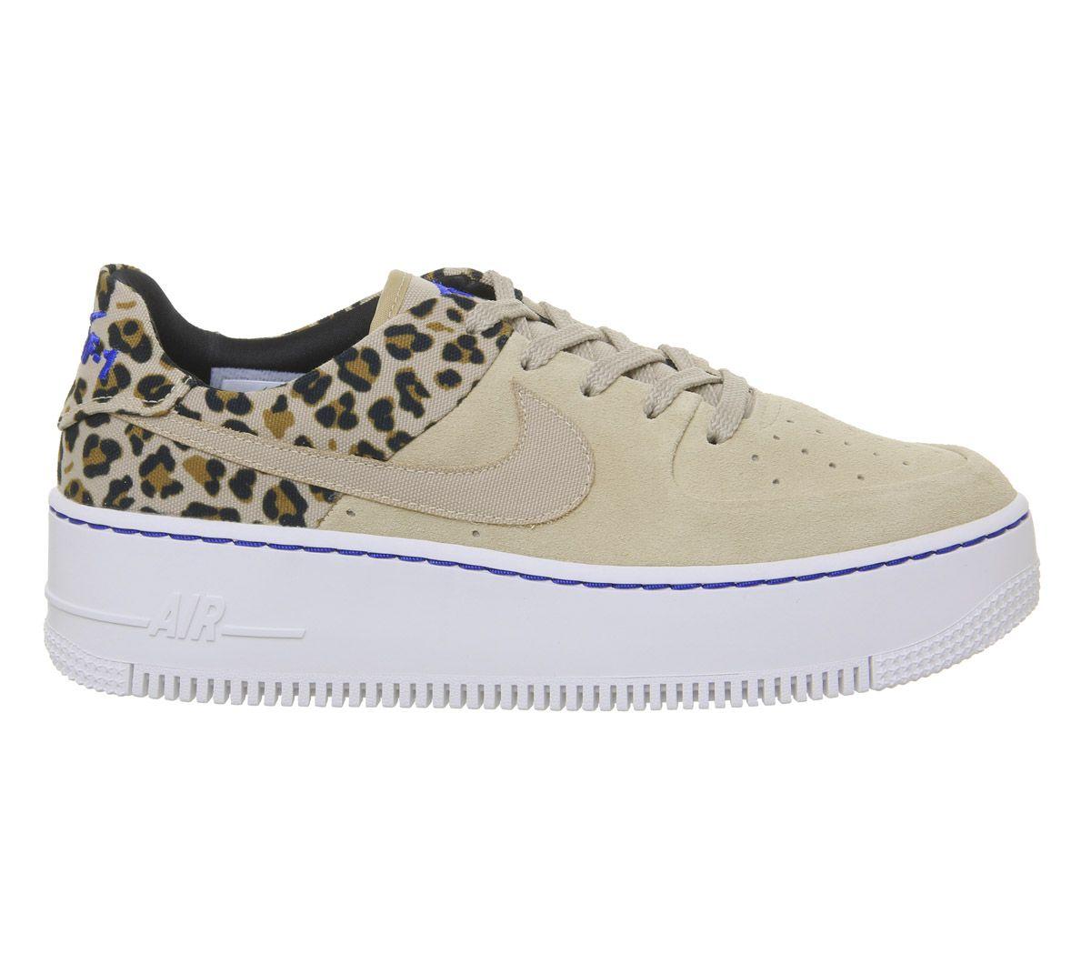 nike air force 1 sage trainers desert ore wheat leopard