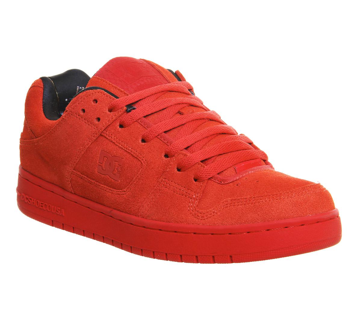 all red dc shoes
