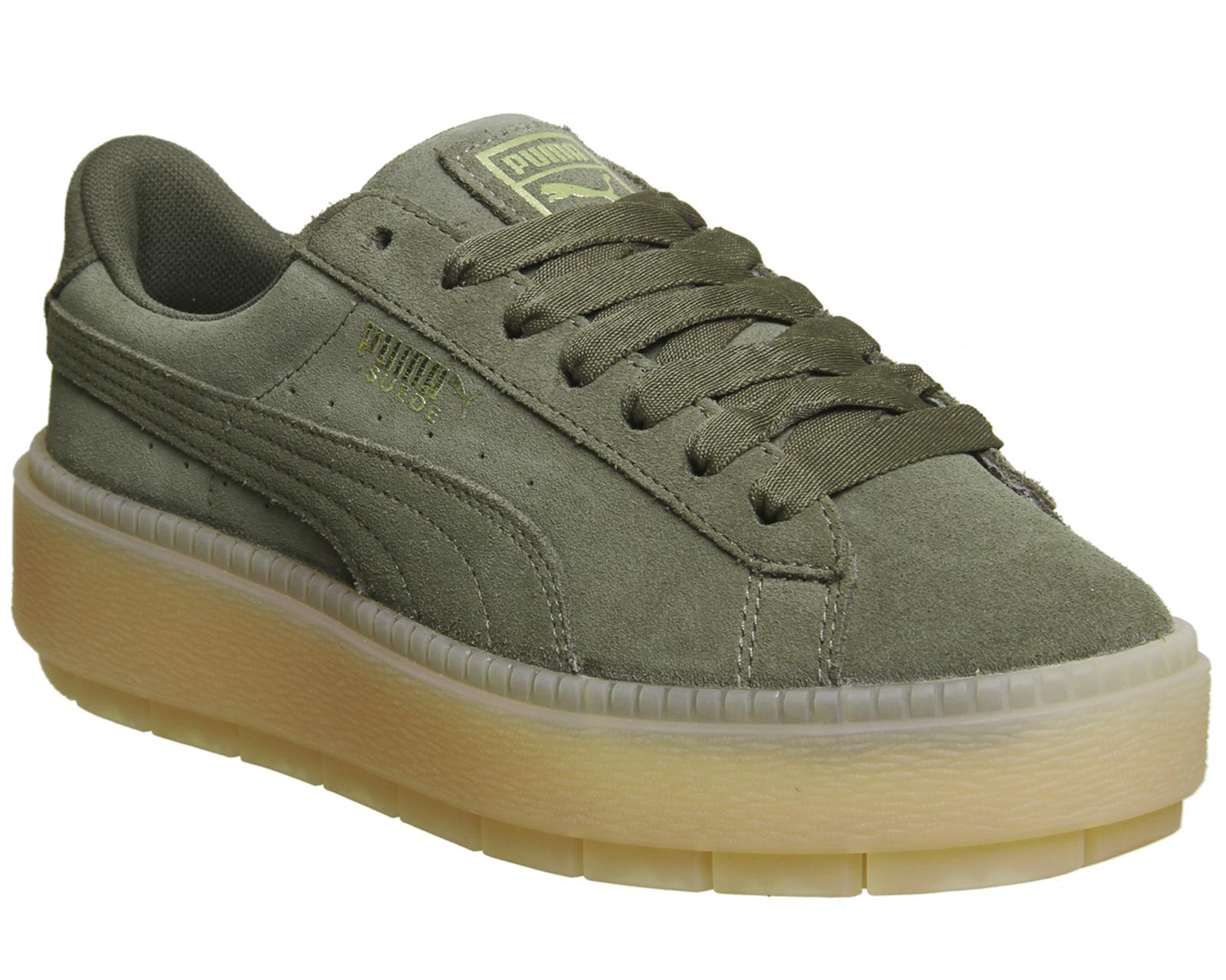 puma platform trace olive night