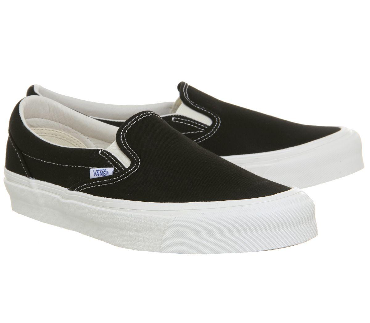 vans og black slip on