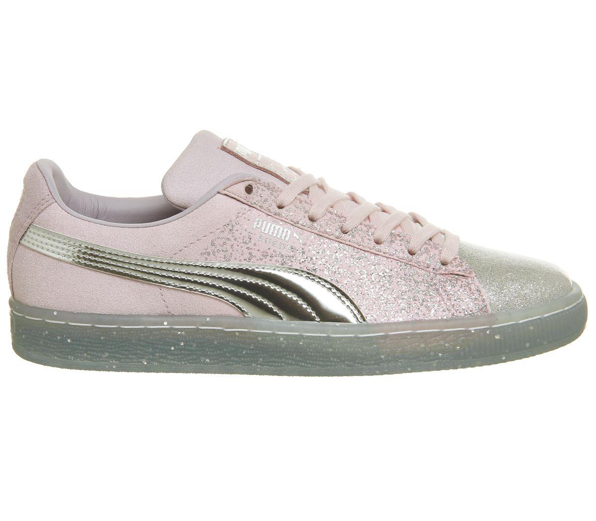 pink glitter puma trainers