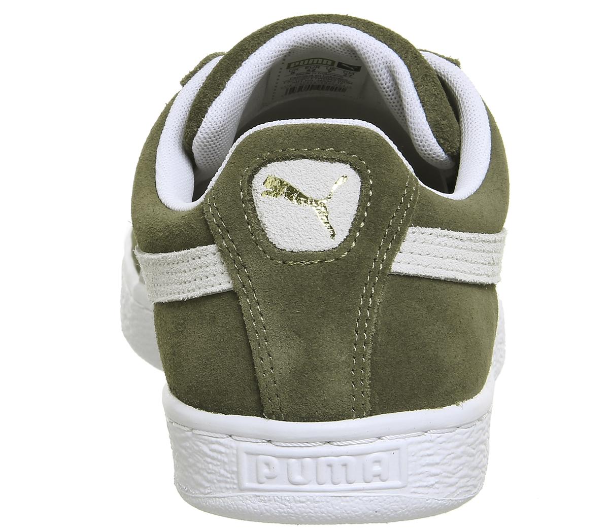 PUMA Suede Classic Trainers in Olive (Green) - Lyst