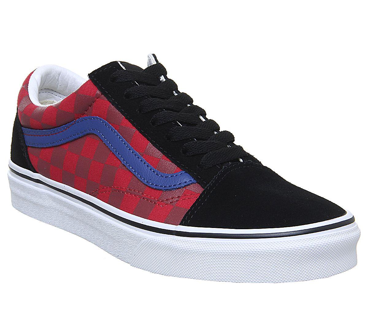 vans old skool trainers in red