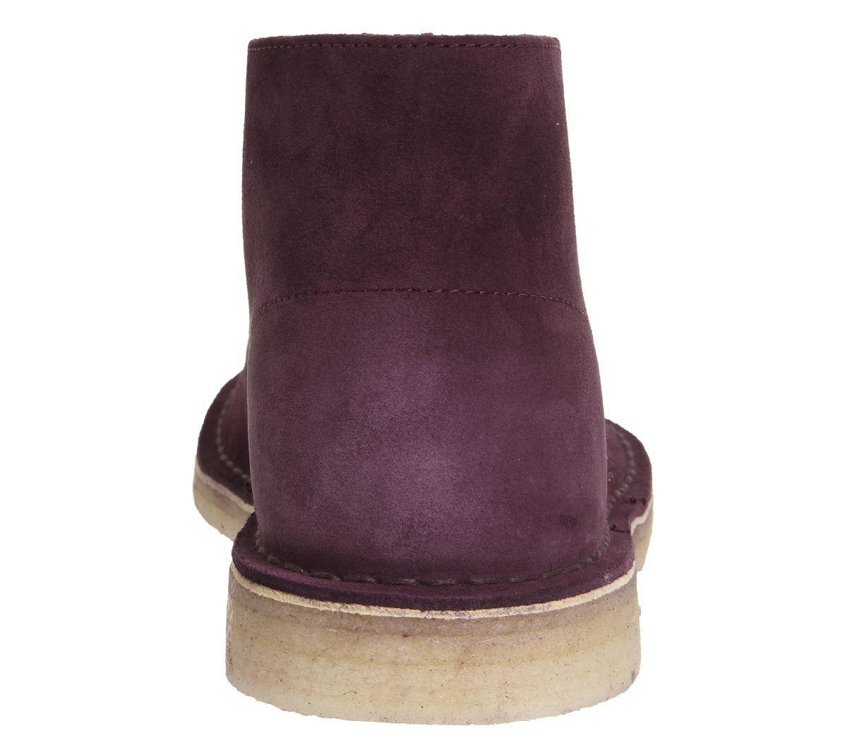 clarks bordeaux desert boots
