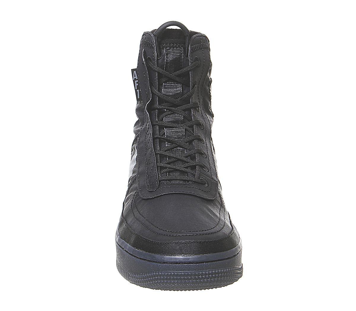 Nike Synthetic Air Force 1 Shell Trainers in Black Dark Grey Black (Black) - Lyst