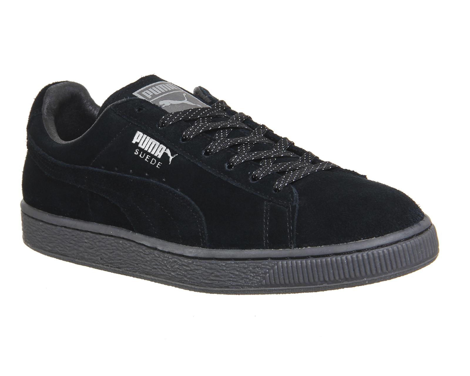 puma suede black army
