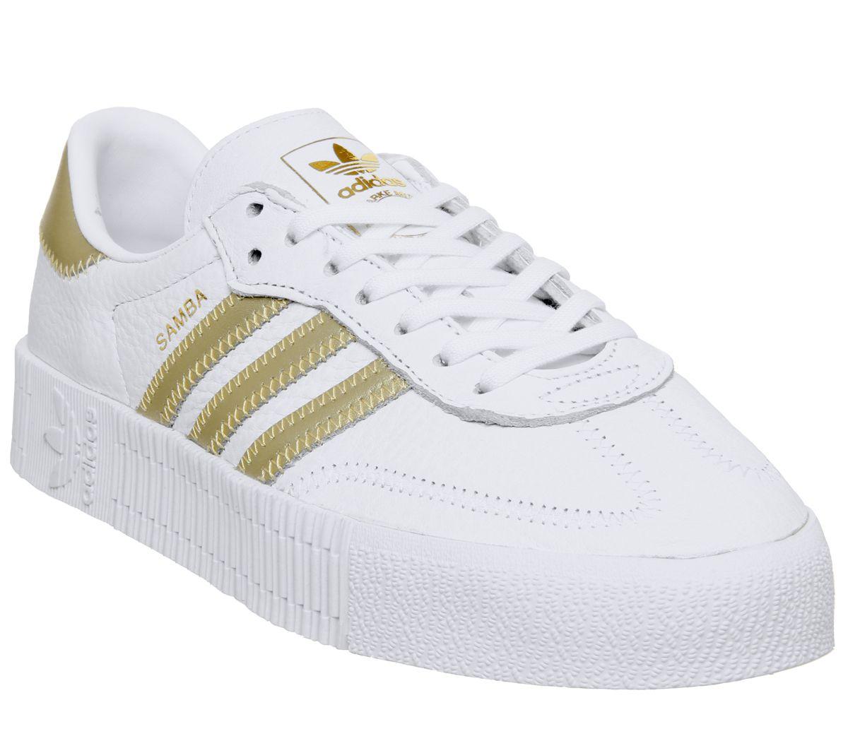 adidas white gold trainers