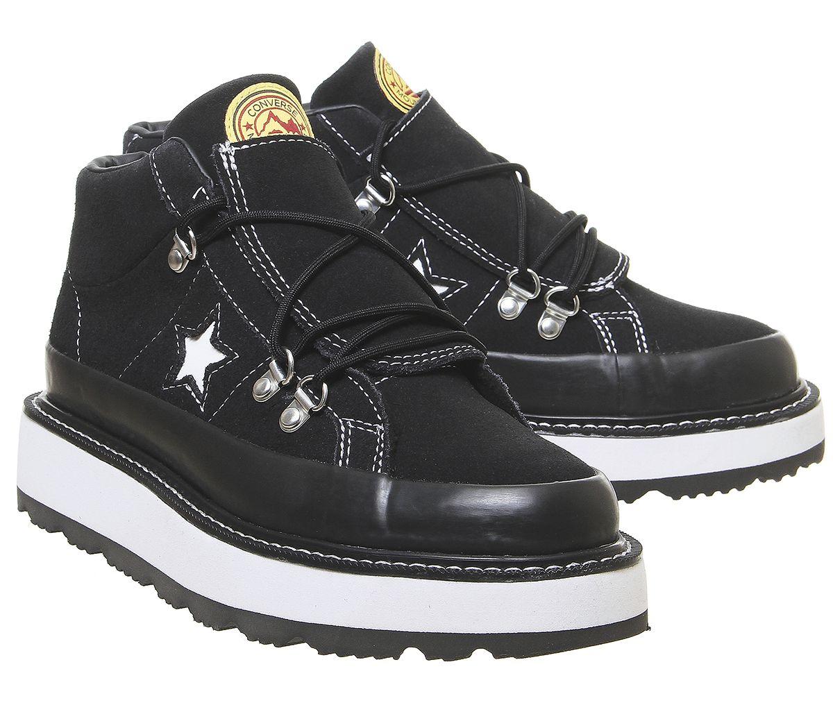 black and white one star converse