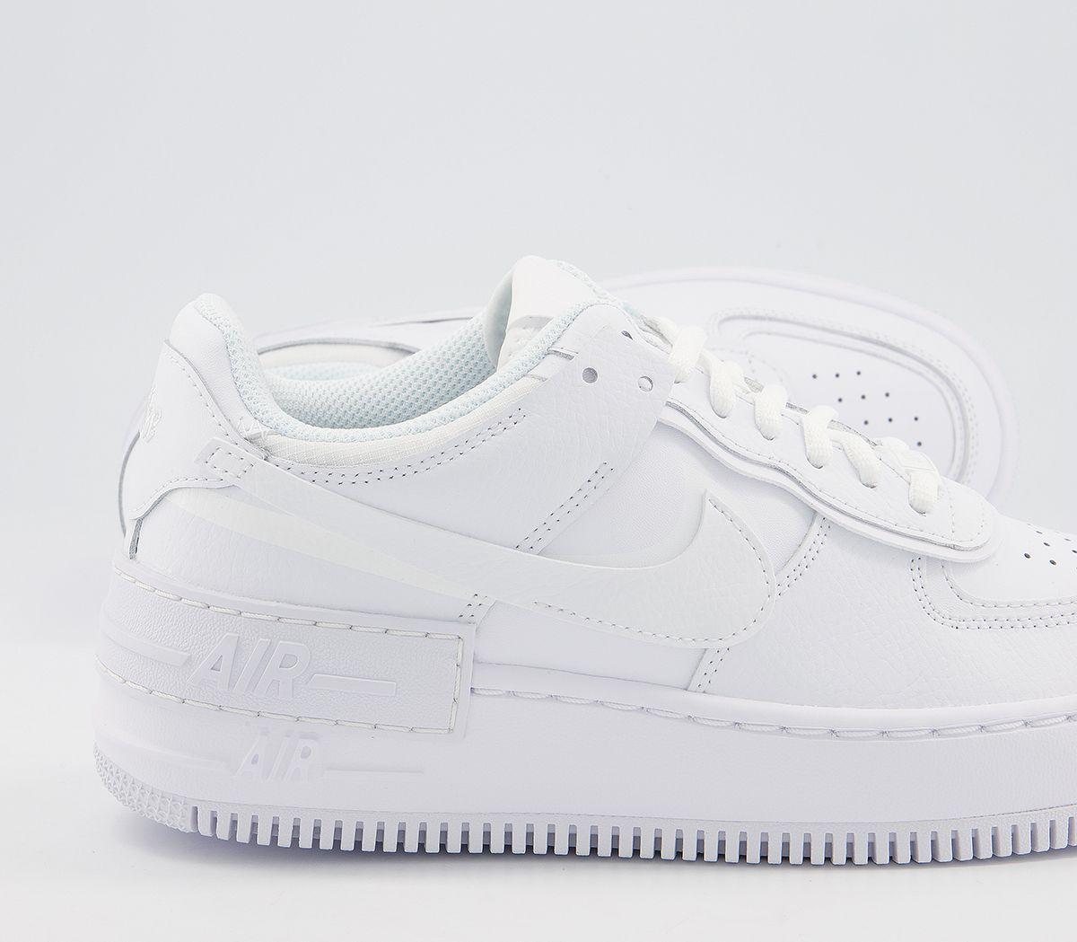 air force 1 shadow trainers white mono