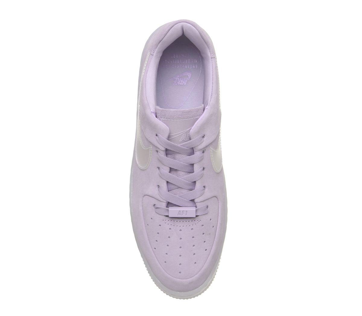 nike air force 1 sage trainers violet mist irridescent