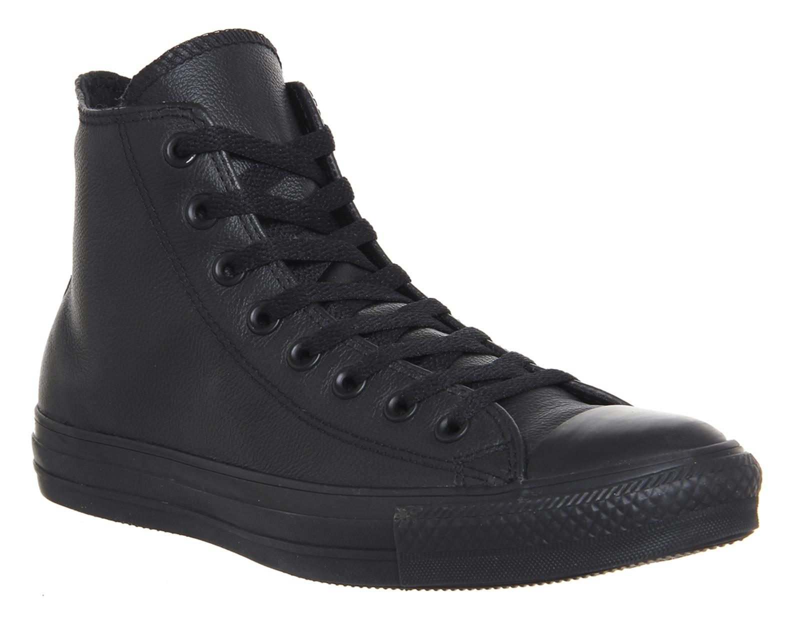 Download Converse All Star Hi Leather in Black for Men - Lyst