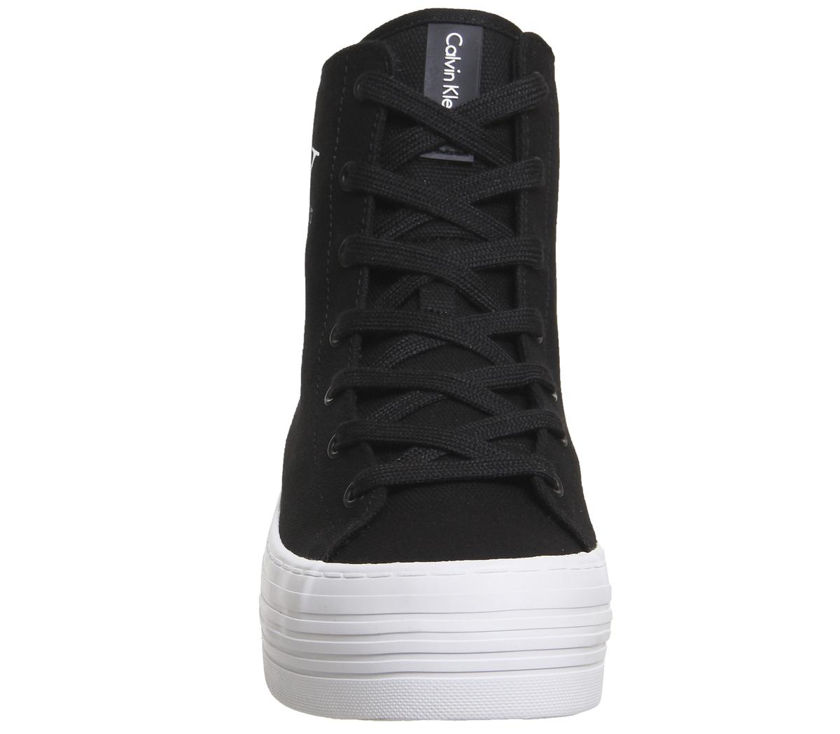 Download Calvin Klein Canvas Zabrina Hi Top Flatform Trainers in ...
