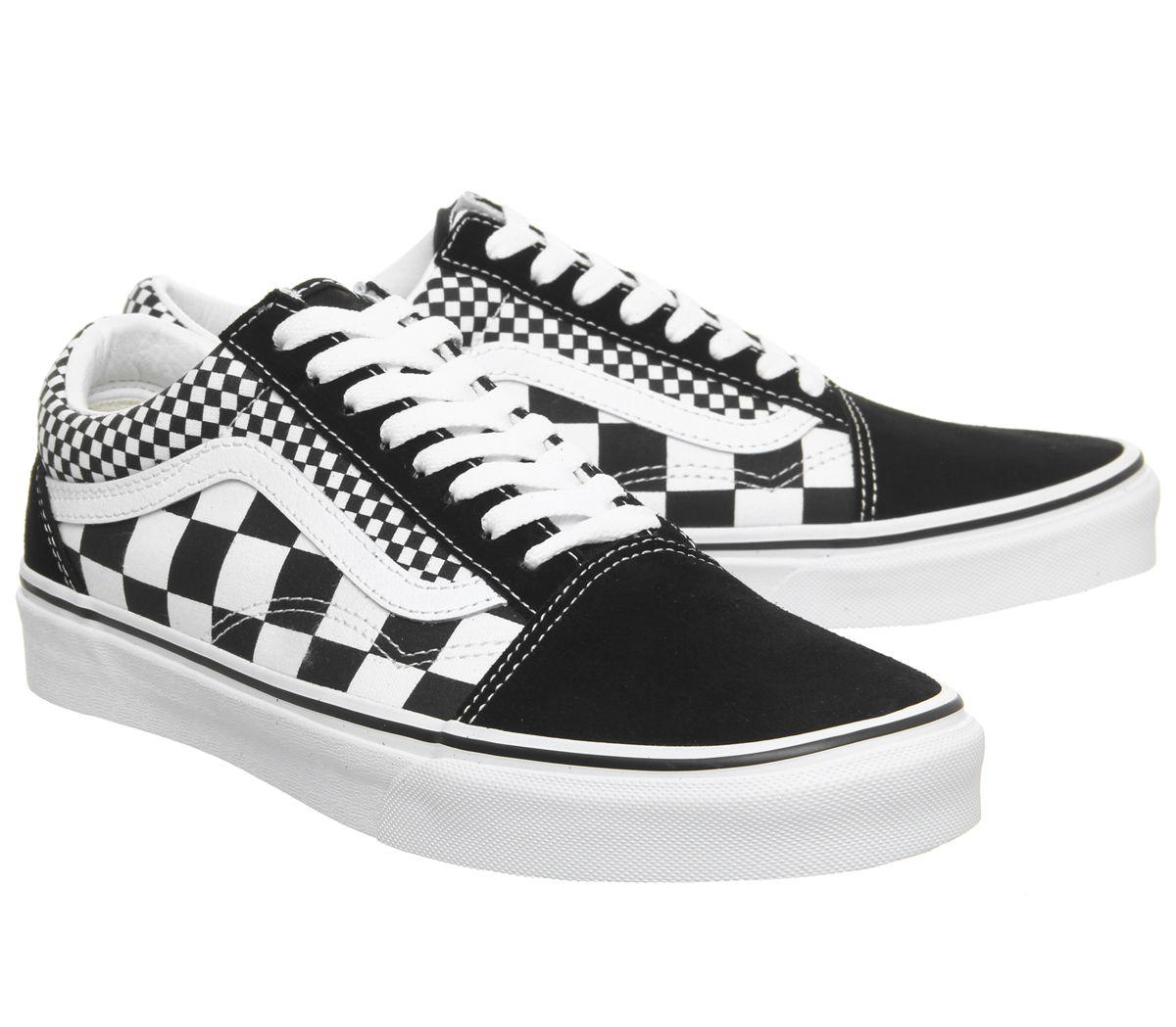 vans black & white old skool trainers