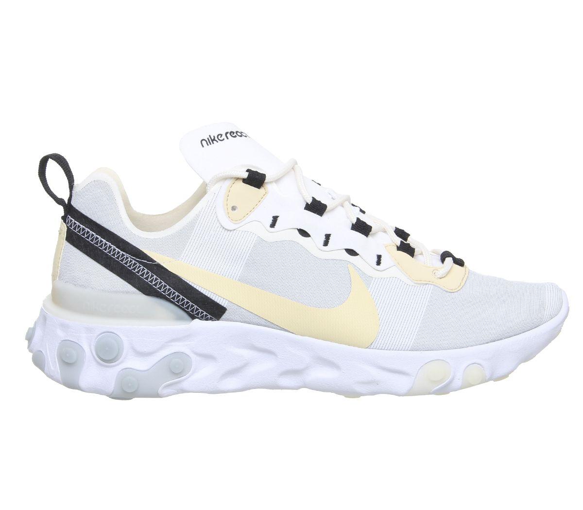 react element 55 trainer white / pale vanilla / black