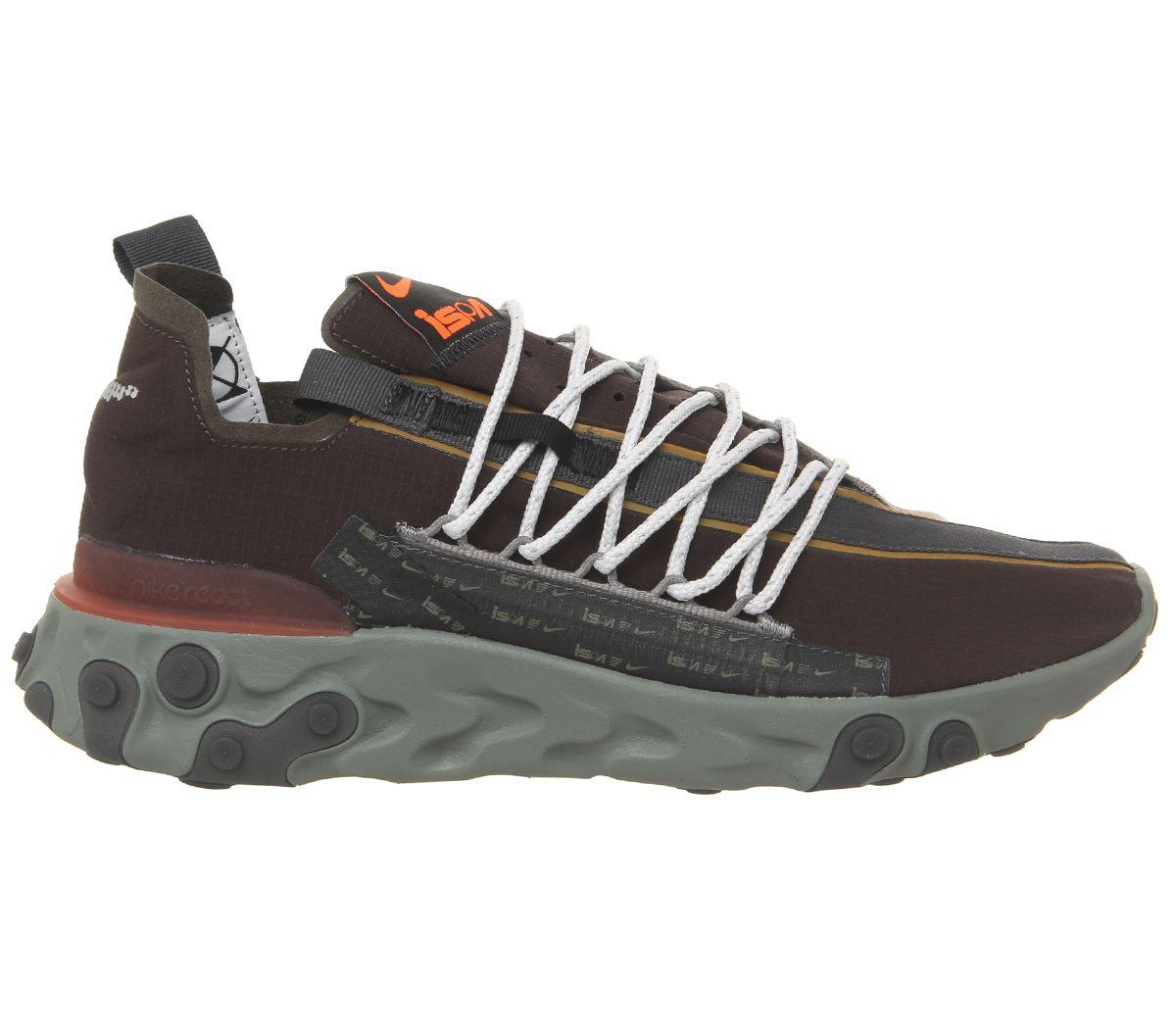 nike ispa react low velvet brown