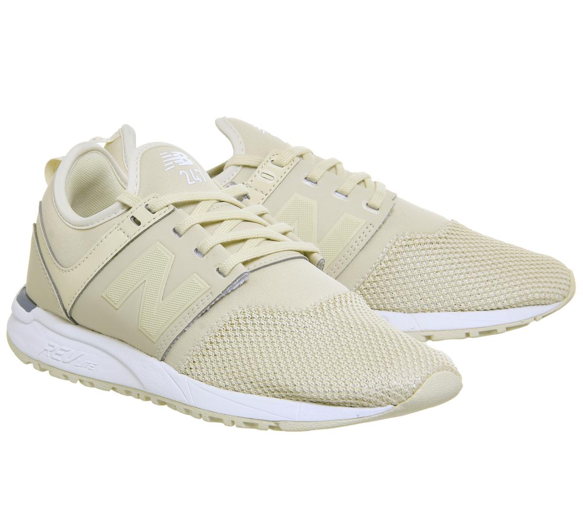 new balance 247 cream trainers